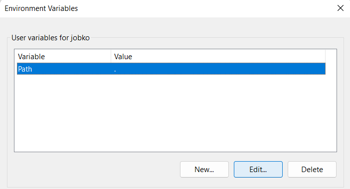 Selecting the path variable